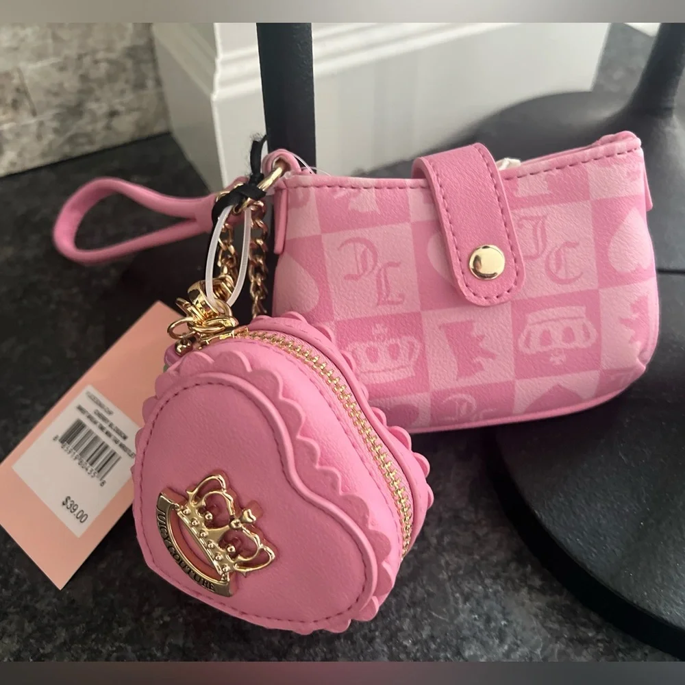 🎀 Juicy Couture Exclusive Cherry Blossom Sweet Break Time Mini Tab Wristlet🎀